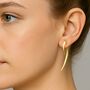 Curved Rose/Gold Plated Silver Thorn Ear Jackets, thumbnail 3 of 7