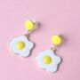 Fried Egg Enamel Earrings, thumbnail 1 of 3