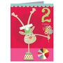 Mini Rabbit 2nd Birthday Card, thumbnail 2 of 3