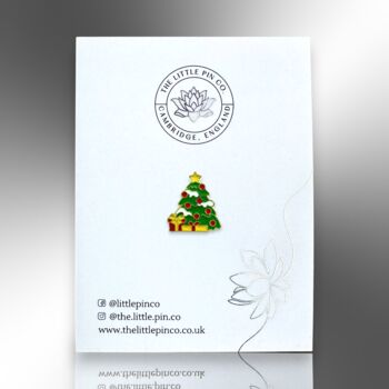 Tiny Christmas Tree Enamel Tie Or Lapel Pin Brooch, 5 of 8