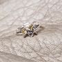 Adjustable Children's Sterling Silver And Gold Unicorn Ring, thumbnail 1 of 3