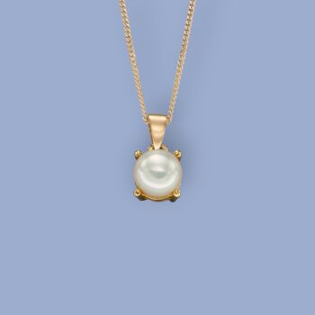 Genuine Ivory Freshwater Pearl Necklace In 9ct Gold, 4 of 12