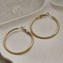 Classic Hoop Earrings Gold, thumbnail 1 of 9