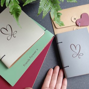 Personalised Heart Engraved Leather Journal, 3 of 7