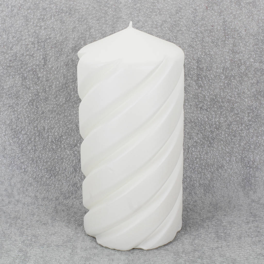 xxl white pillar spiral candles by g decor by g decor