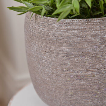 Mesiac Rippled Grey Plant Pot, 5 of 5