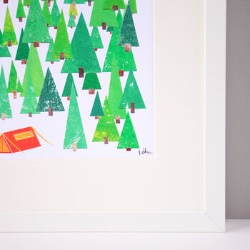Woodland Camping Art Print For Him, 8 of 9