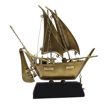 Handmade Bronze Sailing Ship Sculpture, 4 of 8