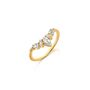 White Topaz Crown Stacking Ring Gold Vermeil Plated, thumbnail 3 of 7