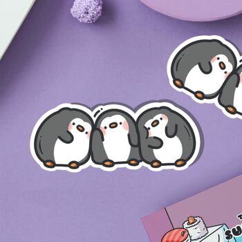 Line Of Penguins Vinyl Sticker, 3 of 5