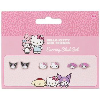 Hello Kitty Kuromi And My Melody Stud Earring Set, 7 of 7