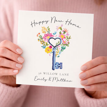 Personalised Wildflower Happy New Home Card, 2 of 3