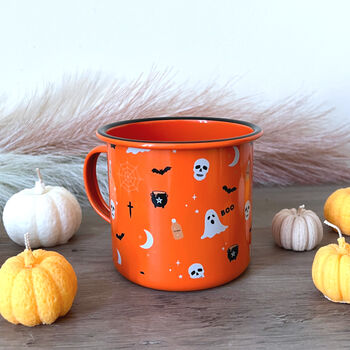 Orange And Black Spooky Halloween Mug Gifts, 8 of 10