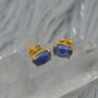 Kyanite Stud Earrings: Sterling Silver Or Gold, thumbnail 2 of 6