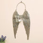 Silver Angel Wings Hanging Metal Tealight Holder, thumbnail 4 of 10