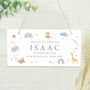 Personalised Safari Animals Wooden Sign, thumbnail 1 of 4
