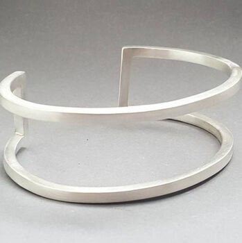 Minimalist Recycled Silver Cuff, 4 of 5