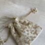 Gold Handcrafted Embroidered Potli Bag/Wrist Bag, thumbnail 4 of 5