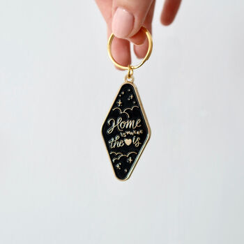 Home Is Where The Heart Is Keyring | Housewarming Gift, 3 of 7