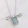 'The Trio' Aquamarine Sterling Silver Necklace, thumbnail 1 of 8