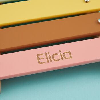 Personalised Pastel Xylophone Wooden Toy 18m+, 3 of 5