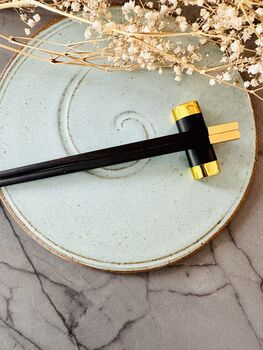 Luxury Black Personalised Wooden Chopsticks Gift, 6 of 7