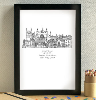 Personalised Marathon Skyline Print Unframed By Becka Griffin ...