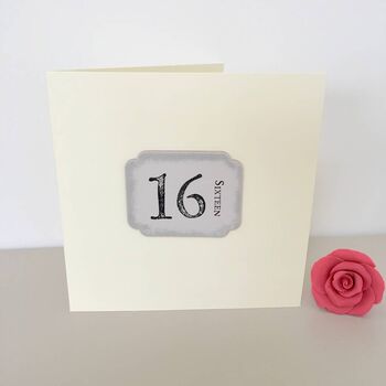 '16th' Handmade Birthday Card, 3 of 3