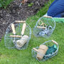 Three Green Wire Garden Trug Baskets, thumbnail 1 of 6
