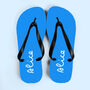 Personalised Blue Summer Style Flip Flops, thumbnail 5 of 6