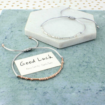 Morse Code 'Good Luck' Bracelet, 8 of 11
