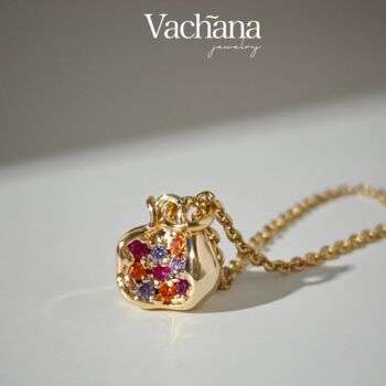 Mixed Color Pomegranate Pendant Necklace, 2 of 7