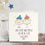 First Christmas As A Married Couple Fun Xmas Card, thumbnail 1 of 4