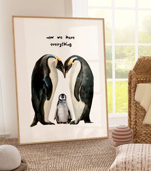 Penguins 'First We Had Each Other' Print Set Of Three, 4 of 4