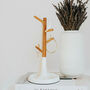 Personalised Jewellery Stand Wood And White Bird, thumbnail 1 of 7
