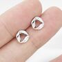 Sterling Silver Tiny Mobius Strip Stud Earrings, thumbnail 6 of 12