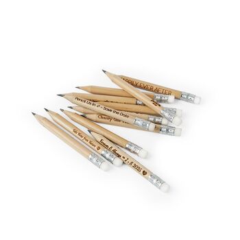 Personalised Mini Pencils With White Rubber, 6 of 10