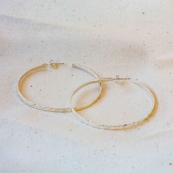 Statement Hand Hammered Hoops, 5 of 7