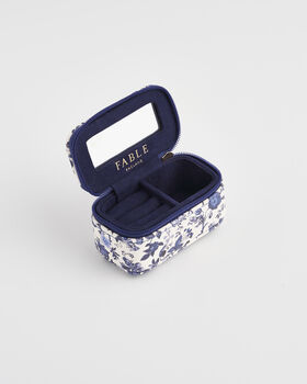 Blue Ditsy Jewellery Box Mini, 4 of 5