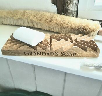 Personalised Oak Wooden Soap Dish Holder, 4 of 4