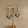 Blue Gold Plated Mother Of Pearl Earrings, thumbnail 2 of 4