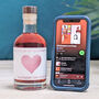 Personalised Valentines Flavoured Gin With Music, thumbnail 5 of 6