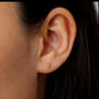 Citrine November Birthstone Diamond Shaped Earrings, thumbnail 2 of 4