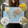 Push Pin World Travel Map Framed Canvas Pin Board, thumbnail 3 of 6