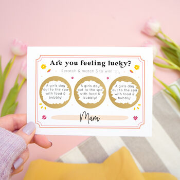 Personalised Floral Match Three To Win Scratch Card, 3 of 10