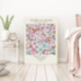 Fauna And Flora Pink Flower Art Print, thumbnail 2 of 3