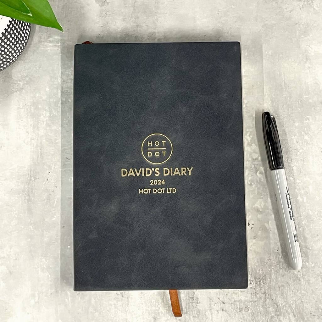 Personalised Leather 2024 Diary Notebook, 1 of 6