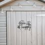 Bee Happy Wire Words Shed Sign, thumbnail 3 of 3