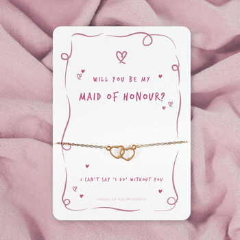 Pink Will You Be My Bridesmaid Bridal Proposal Bracelet, 11 of 11