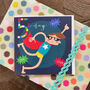 Super Hero 5th Birthday Card, thumbnail 5 of 5